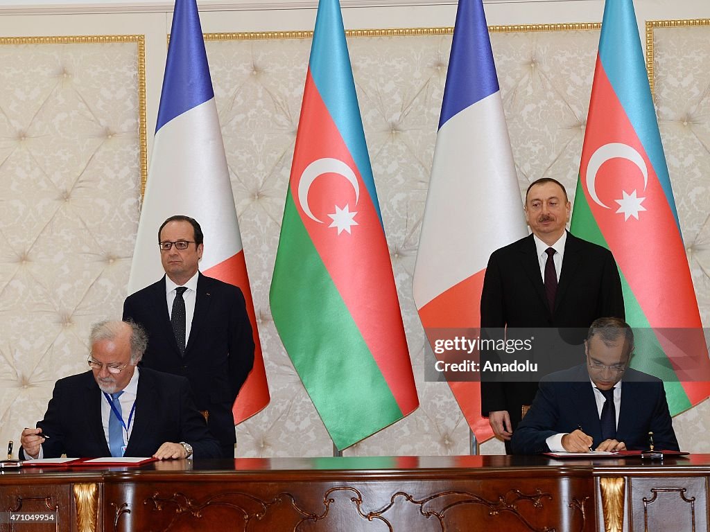 French President Hollande visits Azerbaijan