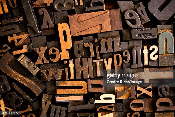 experiments with type - letterpress stock pictures, royalty-free photos & images