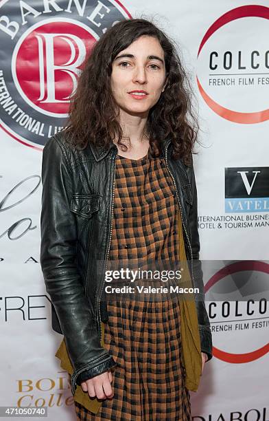 Charlotte Sanson arrives at COLCOA, French Film Festival Barnes After Party at Heritage Fine Wines on April 24, 2015 in Beverly Hills, California.