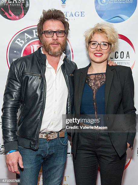 Gerald Portenart and Louna Portenart arrive at COLCOA, French Film Festival Barnes After Party at Heritage Fine Wines on April 24, 2015 in Beverly...