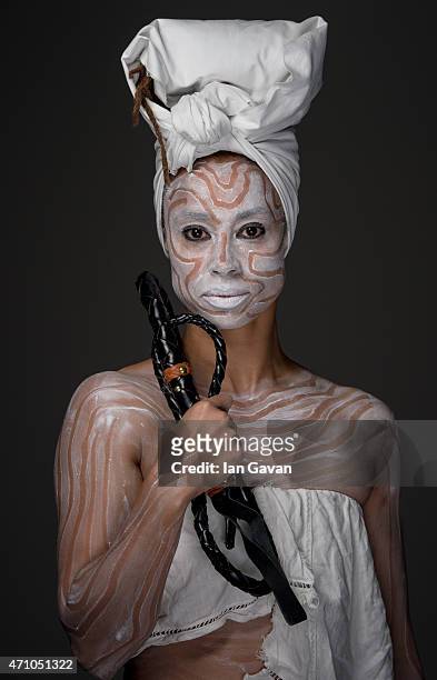 Artist Jeannette Ehlers performs her inaugural performance of 'Whip It Good'at Autograph on April 24, 2015 in London, England. Jeannette Ehlers'...