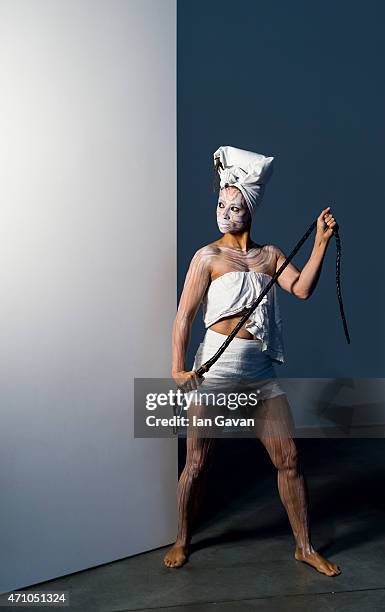 Artist Jeannette Ehlers performs her inaugural performance of 'Whip It Good'at Autograph on April 24, 2015 in London, England. Jeannette Ehlers'...