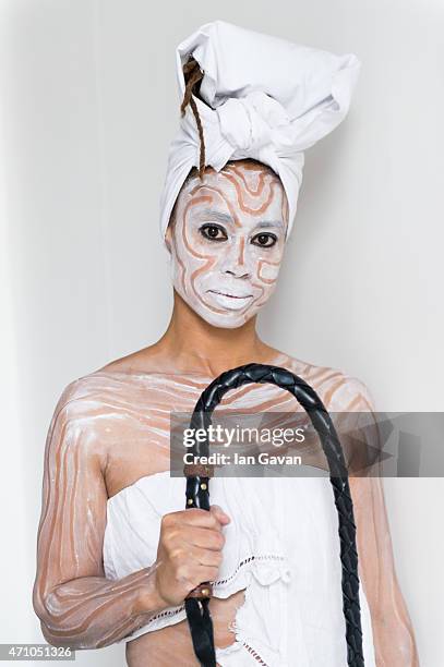 Artist Jeannette Ehlers performs her inaugural performance of 'Whip It Good'at Autograph on April 24, 2015 in London, England. Jeannette Ehlers'...