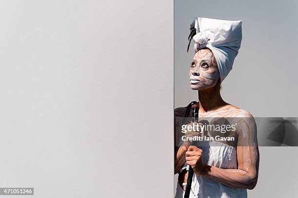 Artist Jeannette Ehlers performs her inaugural performance of 'Whip It Good'at Autograph on April 24, 2015 in London, England. Jeannette Ehlers'...