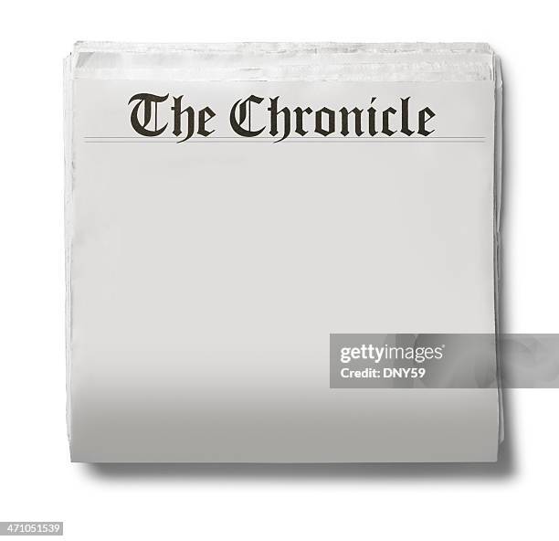 the chronicle - blank newspaper stock pictures, royalty-free photos & images