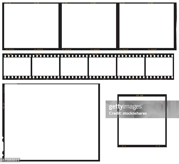 transparency and film frames - kaderrand stockfoto's en -beelden