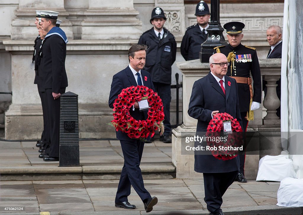 British Royal Family And Government Mark The Gallipoli Centenary At The Cenotaph