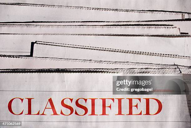 classified newspaper - classified ad stock pictures, royalty-free photos & images