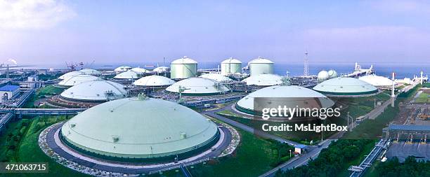 oil industry. - gas storage stockfoto's en -beelden