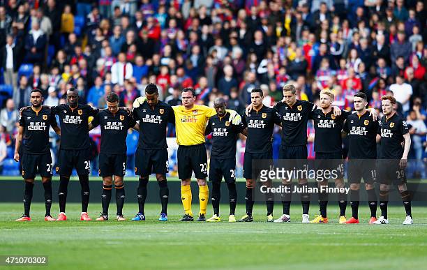 Fans, players and officials mark the upcoming anniversary of the Bradford City fire disaster with a minutes silence prior to the Barclays Premier...