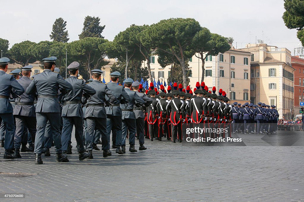 President Mattarella at 70 years of freedom celebration in...