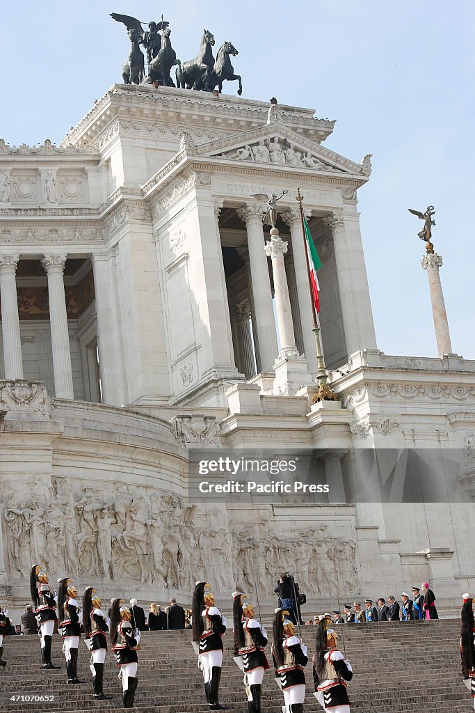 President Mattarella at 70 years of freedom celebration in...