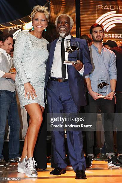 Inka Bause and Billy Ocean attend the Radio Regenbogen Award 2015 at Europapark on April 24, 2015 in Rust, Germany.