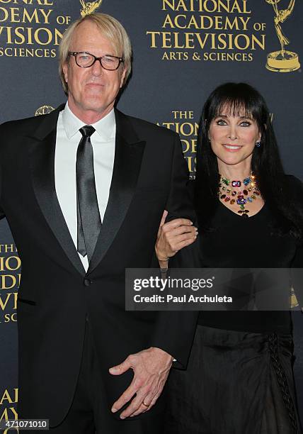 Musician John Tesh and Actress Connie Sellecca attend the 42nd Annual Daytime Creative Arts Emmy Awards at The Universal Hilton Hotel on April 24,...