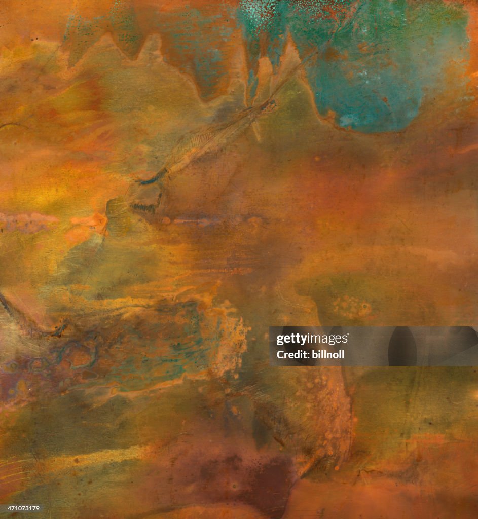 Distressed metal surface