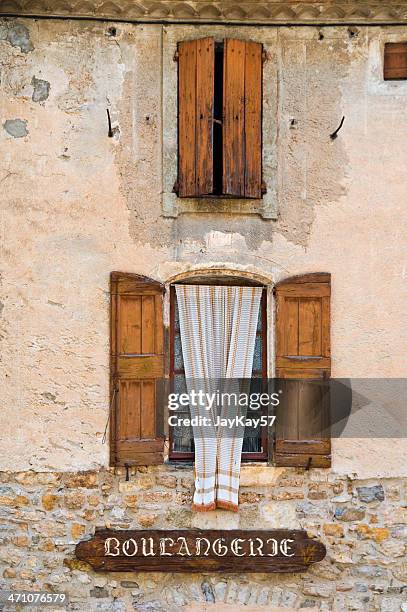 french bakery - bakery window stock pictures, royalty-free photos & images