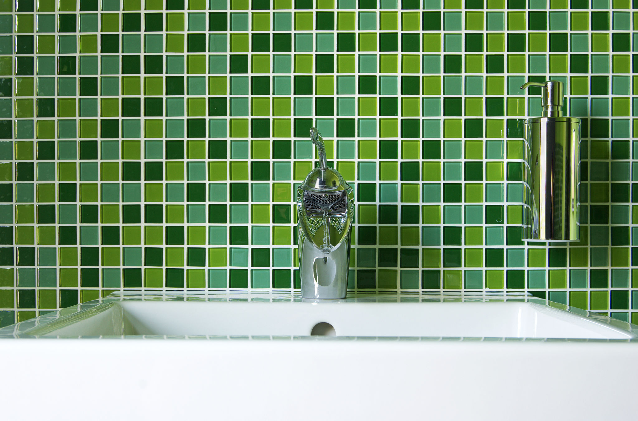 colorful bathroom fixtures