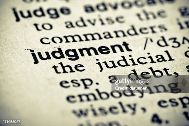 définition: bon jugement - jury - entertainment photos et images de collection