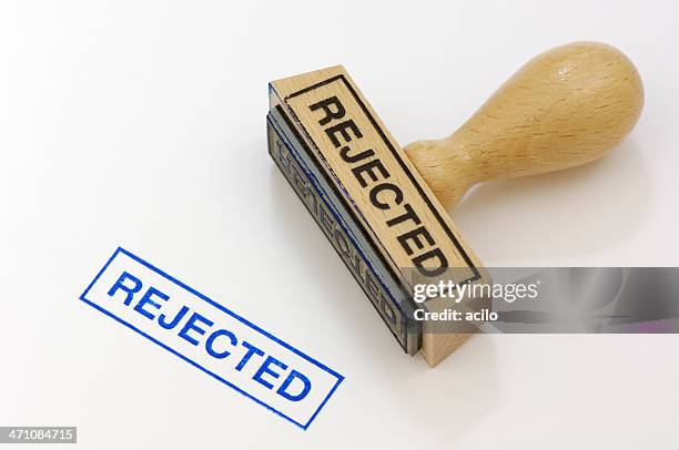 rubber stamp rejected - rejection stock pictures, royalty-free photos & images