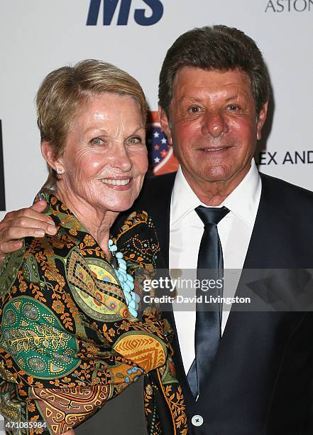 Actor/singer Frankie Avalon and wife Kathryn Diebel attend the 22nd Annual Race to Erase MS event at the Hyatt Regency Century Plaza on April 24,...