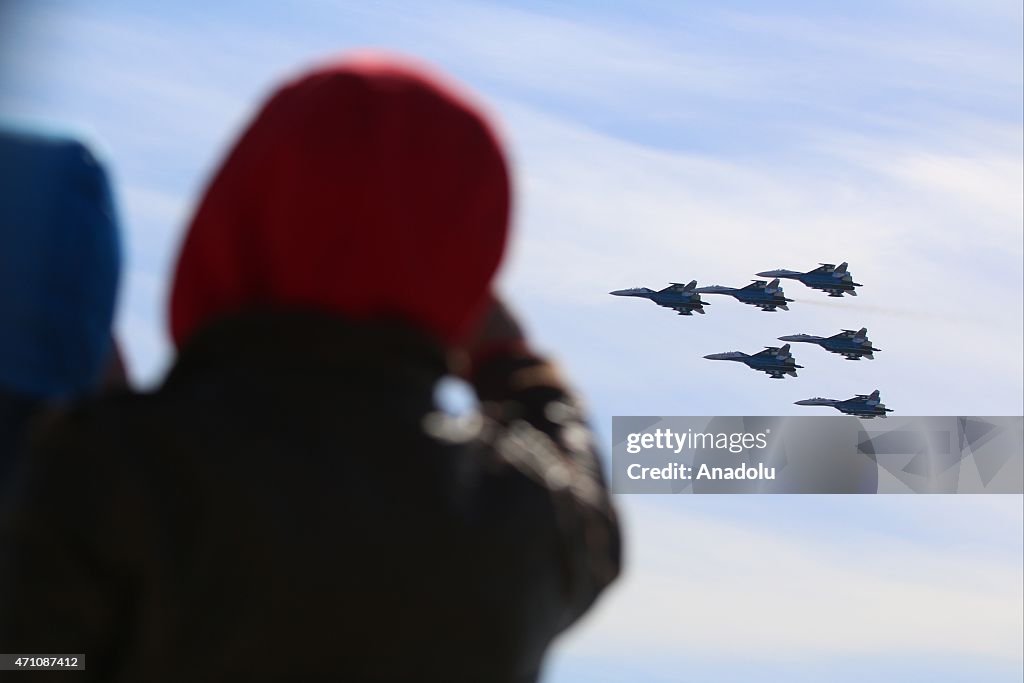 Russian Knights air show in Saint-Petersburg
