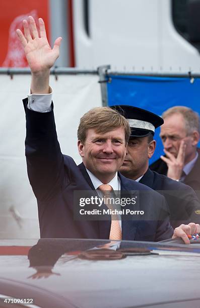 King Willem-Alexander of The Netherlands takes part in celebrations marking the 200th anniversary of the kingdom on April 25, 2015 in Zwolle,...