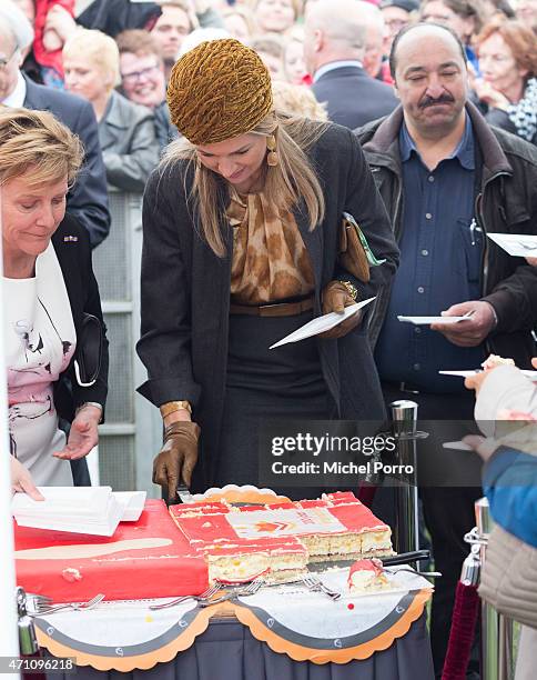 Queen Maxima of The Netherlands takes part in celebrations marking the 200th anniversary of the kingdom on April 25, 2015 in Zwolle, Netherlands.