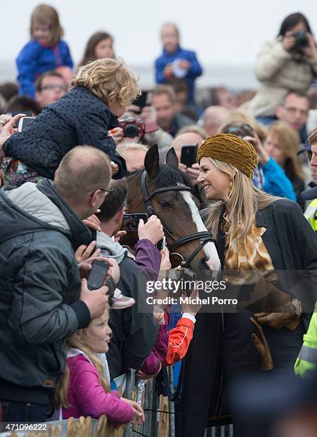 Queen Maxima of The Netherlands takes part in celebrations marking the 200th anniversary of the kingdom on April 25, 2015 in Zwolle, Netherlands.