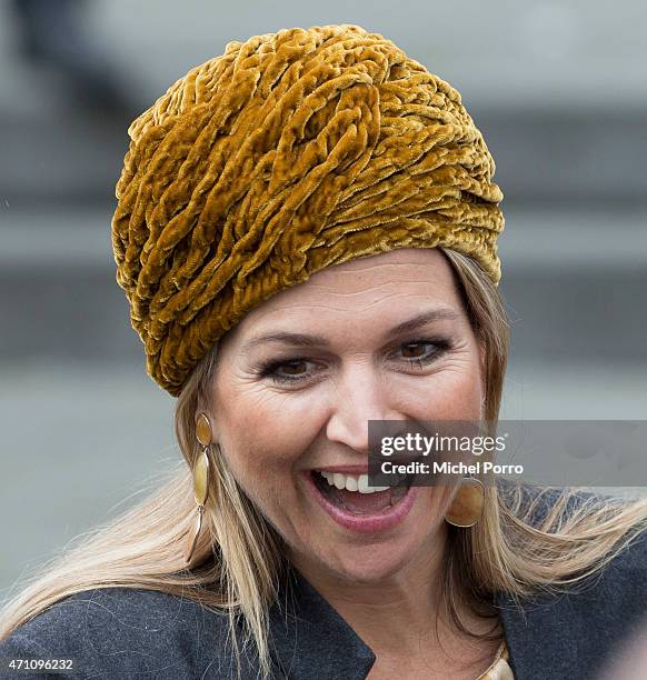 Queen Maxima of The Netherlands takes part in celebrations marking the 200th anniversary of the kingdom on April 25, 2015 in Zwolle, Netherlands.