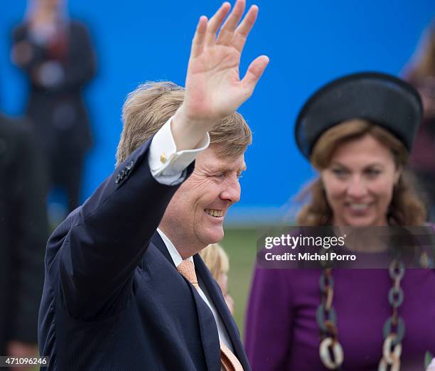 King Willem-Alexander of The Netherlands takes part in celebrations marking the 200th anniversary of the kingdom on April 25, 2015 in Zwolle,...