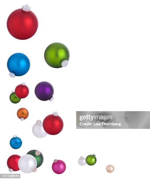 bauble border xxl - christmas montage stock pictures, royalty-free photos & images