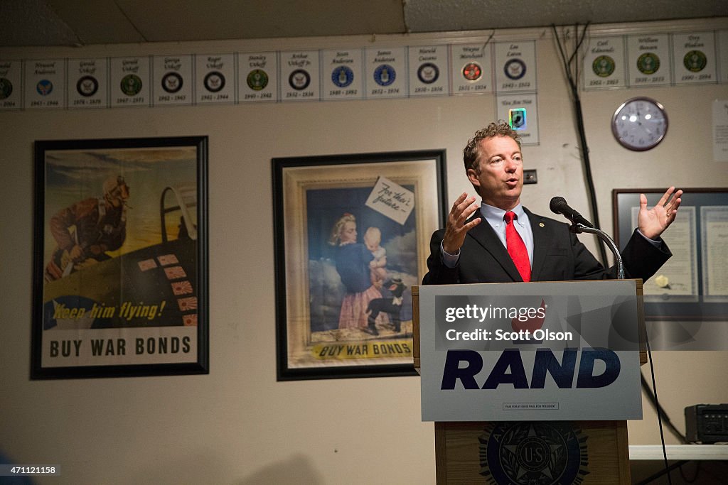 Rand Paul Campaigns In Iowa