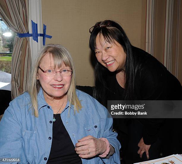 Louise Lasser and May Pang attends day 2 of the Chiller Theater Expo at Sheraton Parsippany Hotel on April 25, 2015 in Parsippany, New Jersey.