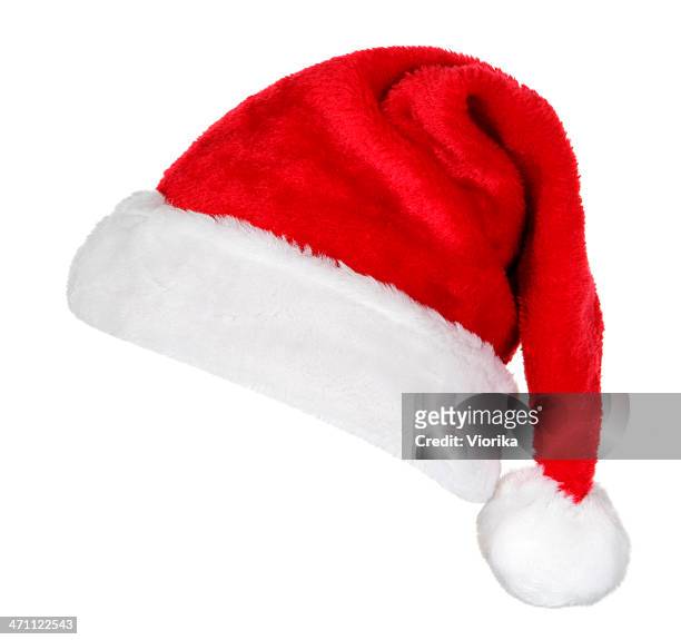 santa hat (on white) - 帽子 個照片及圖片檔