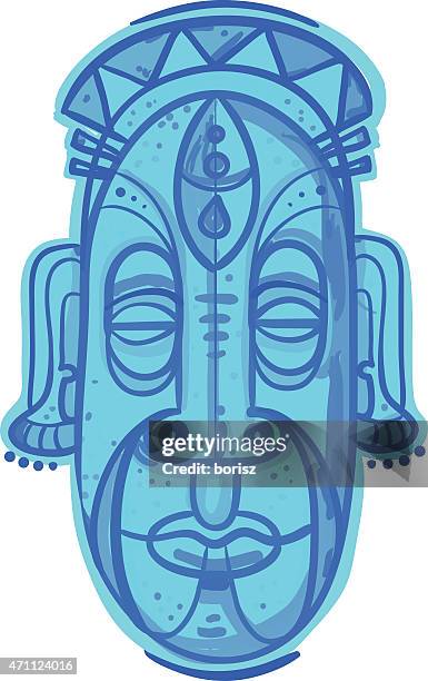 african mask - zulu stock illustrations