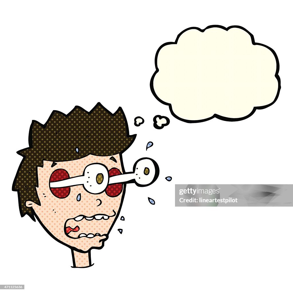 Cartoon Surprised Man With Eyes Popping Out With Thought Bubble High-Res  Vector Graphic - Getty Images