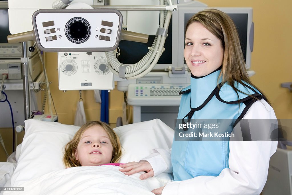 Young Girl Receiving Pediatric Imaging