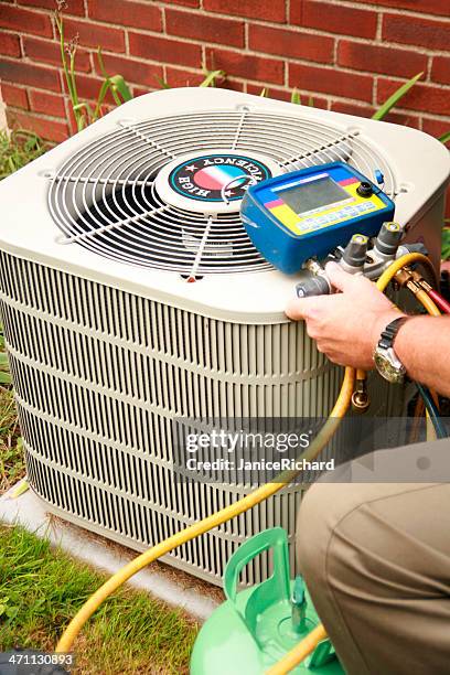 air condition service - ac repair stock pictures, royalty-free photos & images