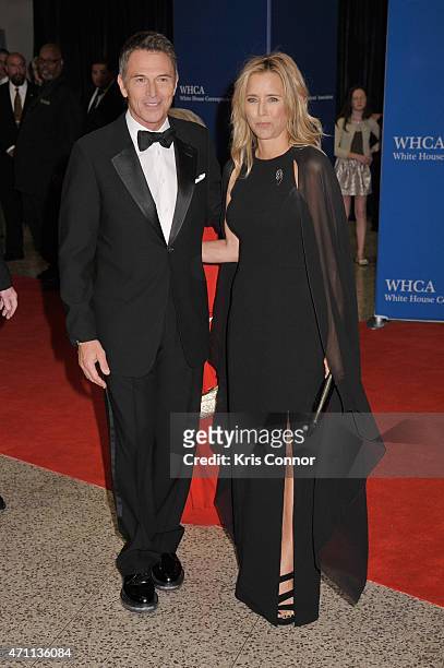 Tim Daly and Tea Leoni attend the 101st Annual White House Correspondents' Association Dinner at the Washington Hilton on April 25, 2015 in...
