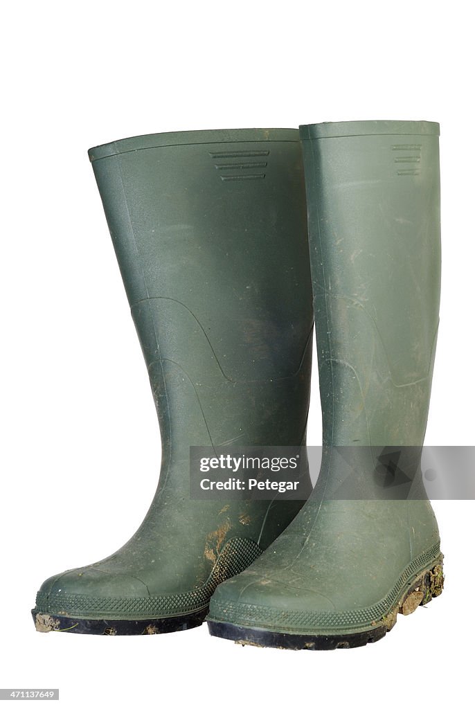 Green Wellington Boots