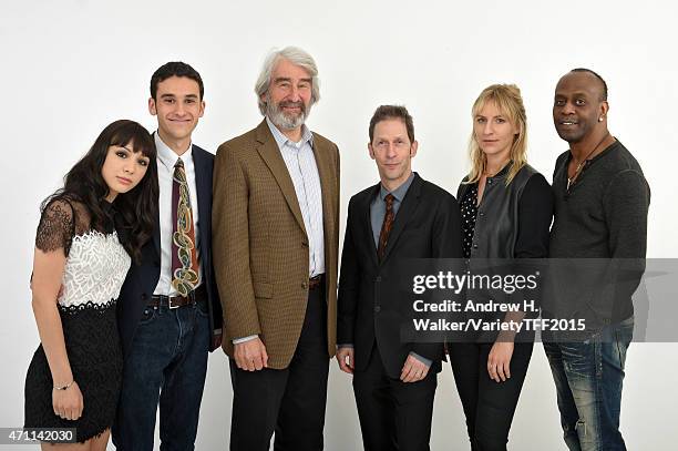 Hannah Marks, Ben Konigsberg, Sam Waterston, Tim Blake Nelson, Mickey Sumner and K. Todd Freeman from "Anesthesia" appear at the 2015 Tribeca Film...