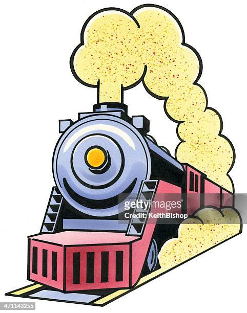 蒸気機関車鉄道 - cowcatcher点のイラスト素材／クリップアート素材／マンガ素材／アイコン素材
