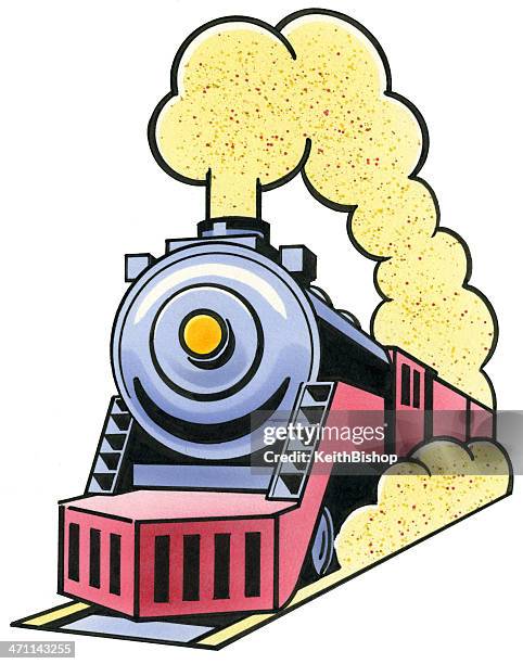 bildbanksillustrationer, clip art samt tecknat material och ikoner med steam engine locomotive train - cowcatcher