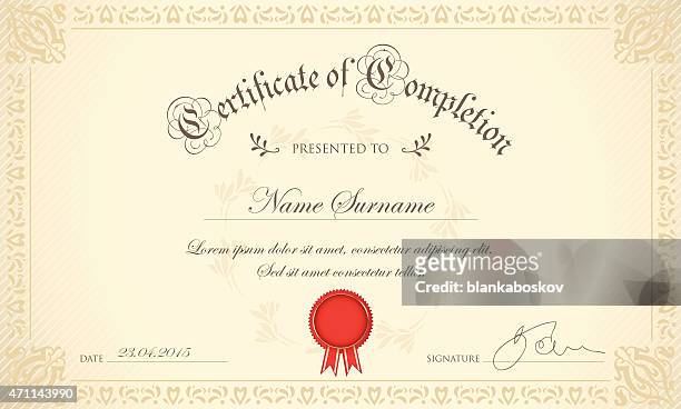 zertifikat - certificate template stock-grafiken, -clipart, -cartoons und -symbole