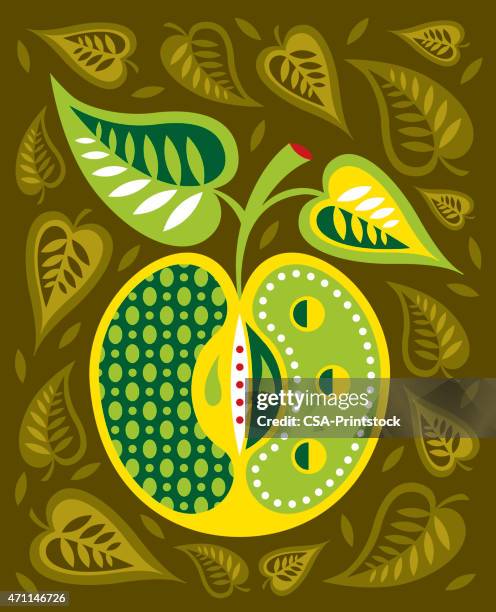 apple - core stock illustrations