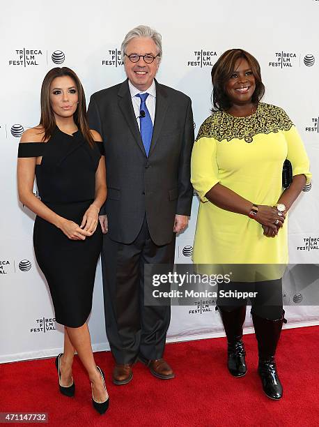 Actress and director Eva Longoria, moderator Chris Connolly and actress Retta attend 2015 Tribeca Film Festival - Tribeca Talks/ESPN Sports Film...