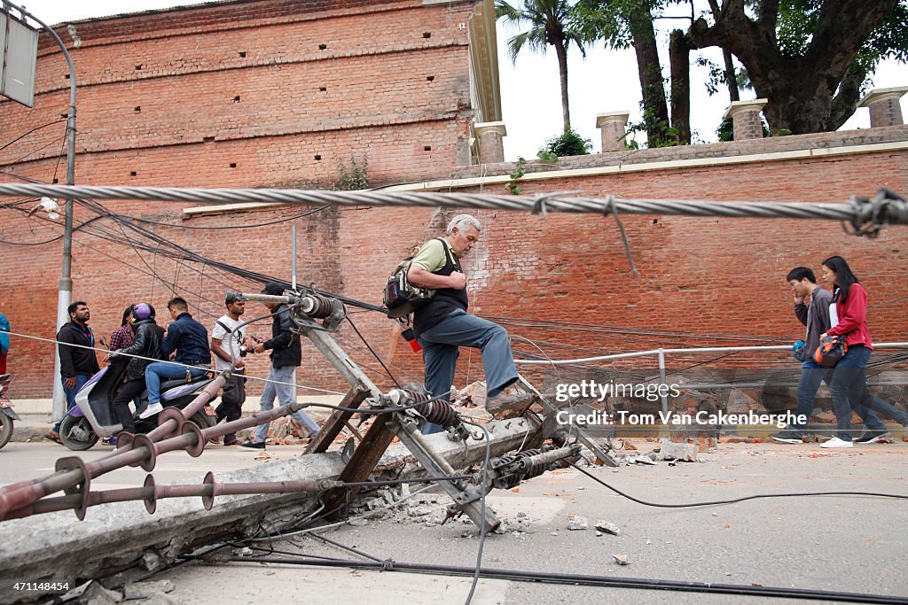 Kathmandu Struck By Powerful Earthquake