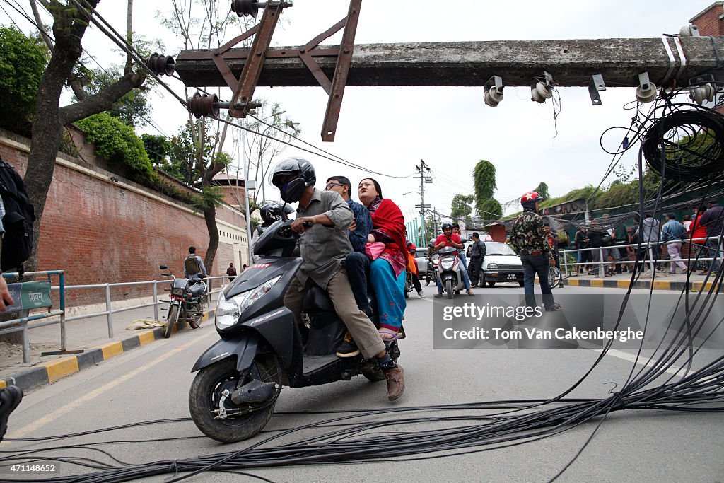 Kathmandu Struck By Powerful Earthquake