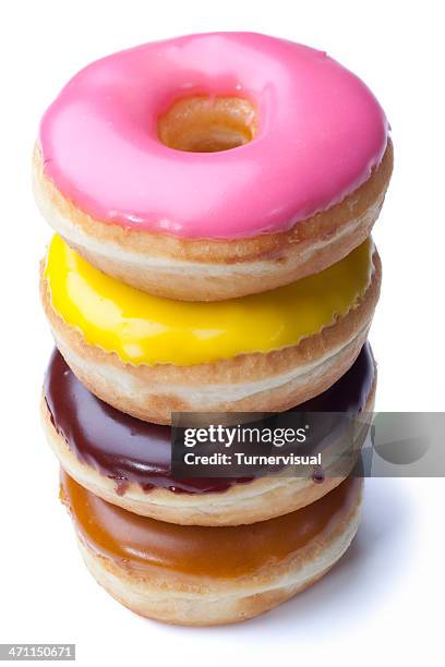 donut stack - stack of donuts stock pictures, royalty-free photos & images