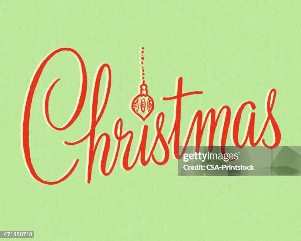 christmas - hand lettering stock illustrations